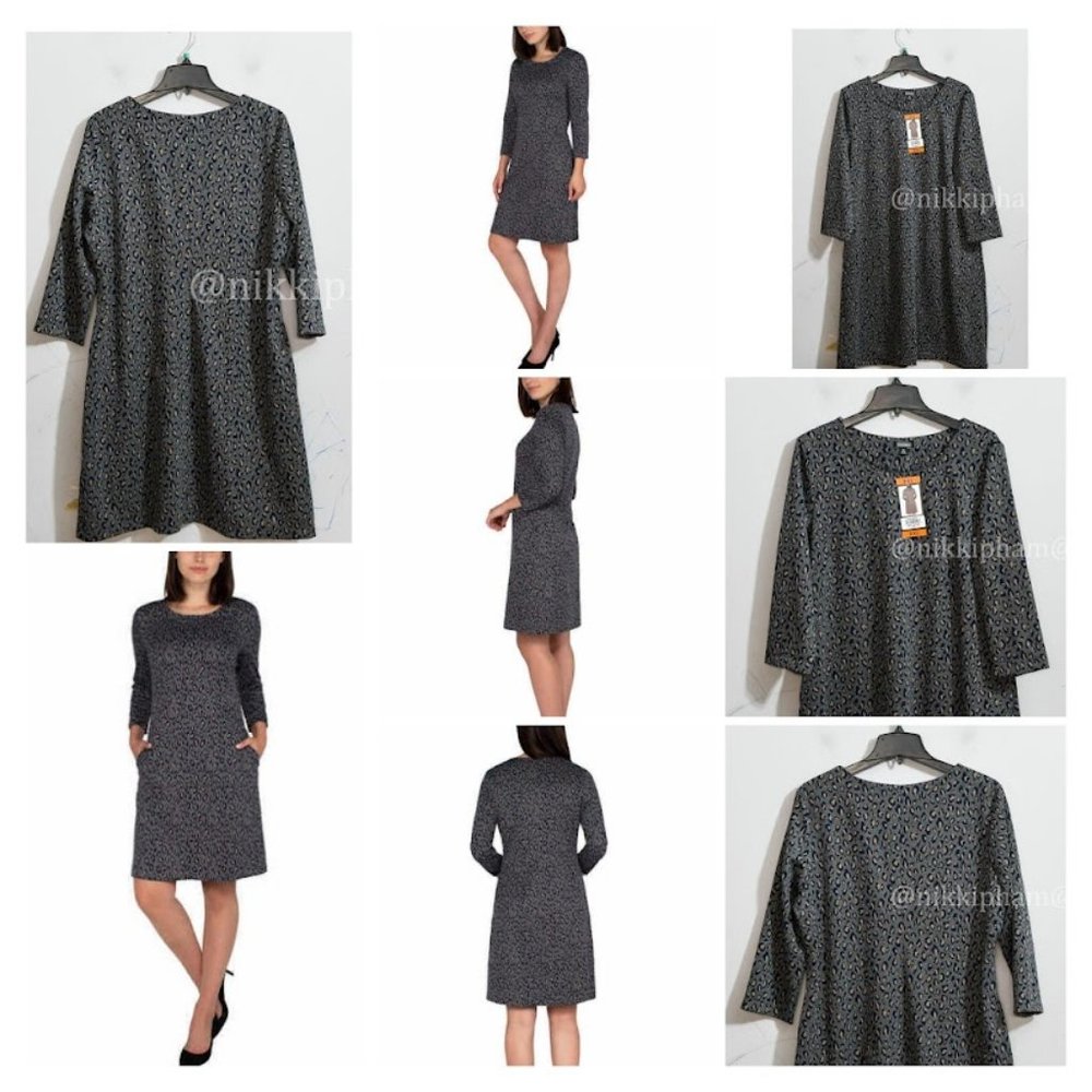 Nicole Miller Original Women's ¾ Sleeve Dress with Pockets